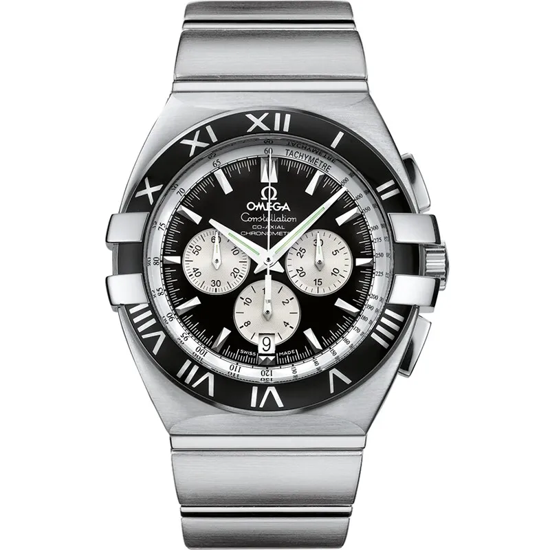 Omega Constellation Co-Axial 41 Chronograph Double Eagle 1519.51.00, reference 1519.51.00, black dial, stainless steel case