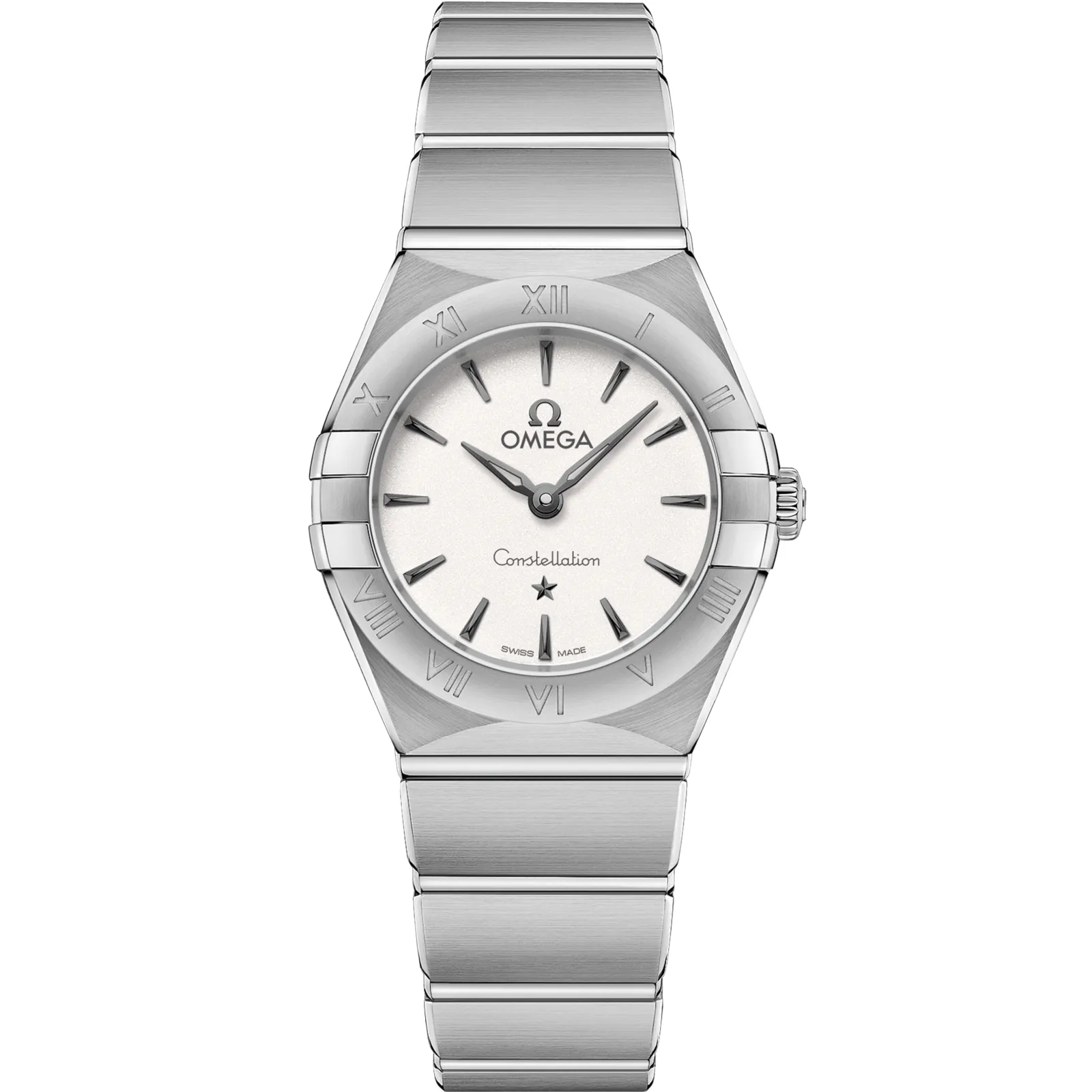 Omega Constellation Manhattan 25 Quartz 131.10.25.60, reference 131.10.25.60.02.001, silver dial, stainless steel case