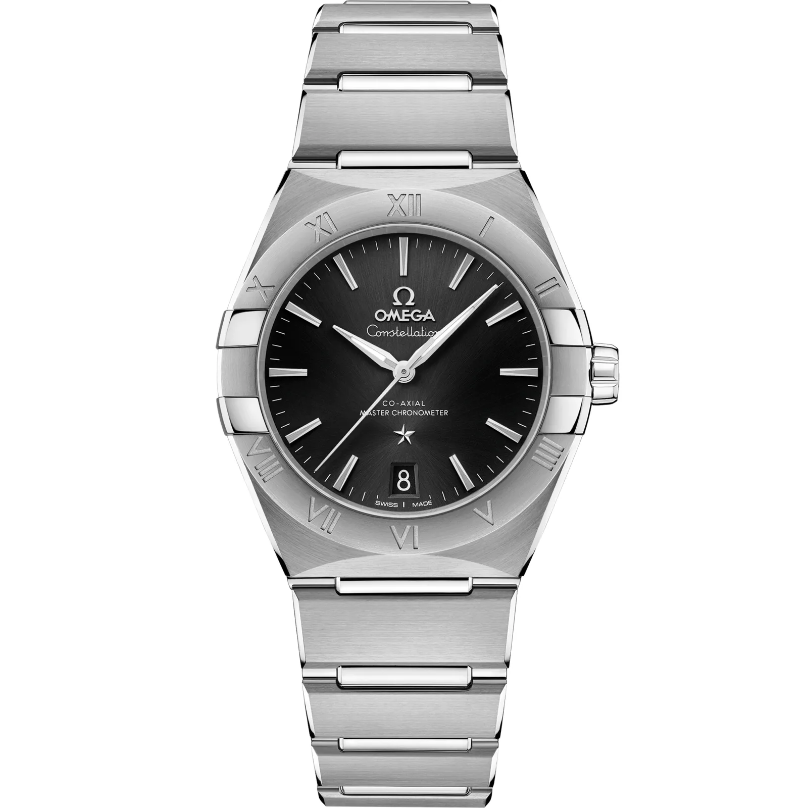 Omega Constellation Master Chronometer 36 131.10.36.20, reference 131.10.36.20.01.001, black dial, stainless steel case