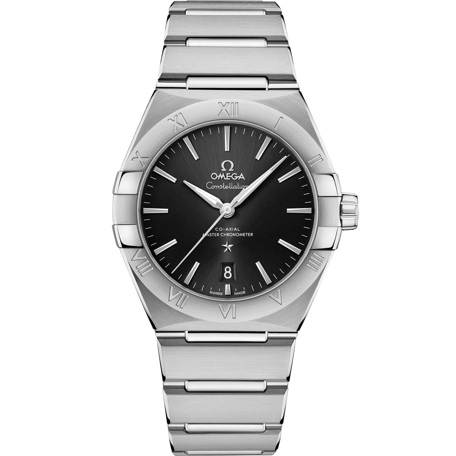 Omega Constellation Master Chronometer 39 131.10.39.20, reference 131.10.39.20.01.001, black dial, stainless steel case