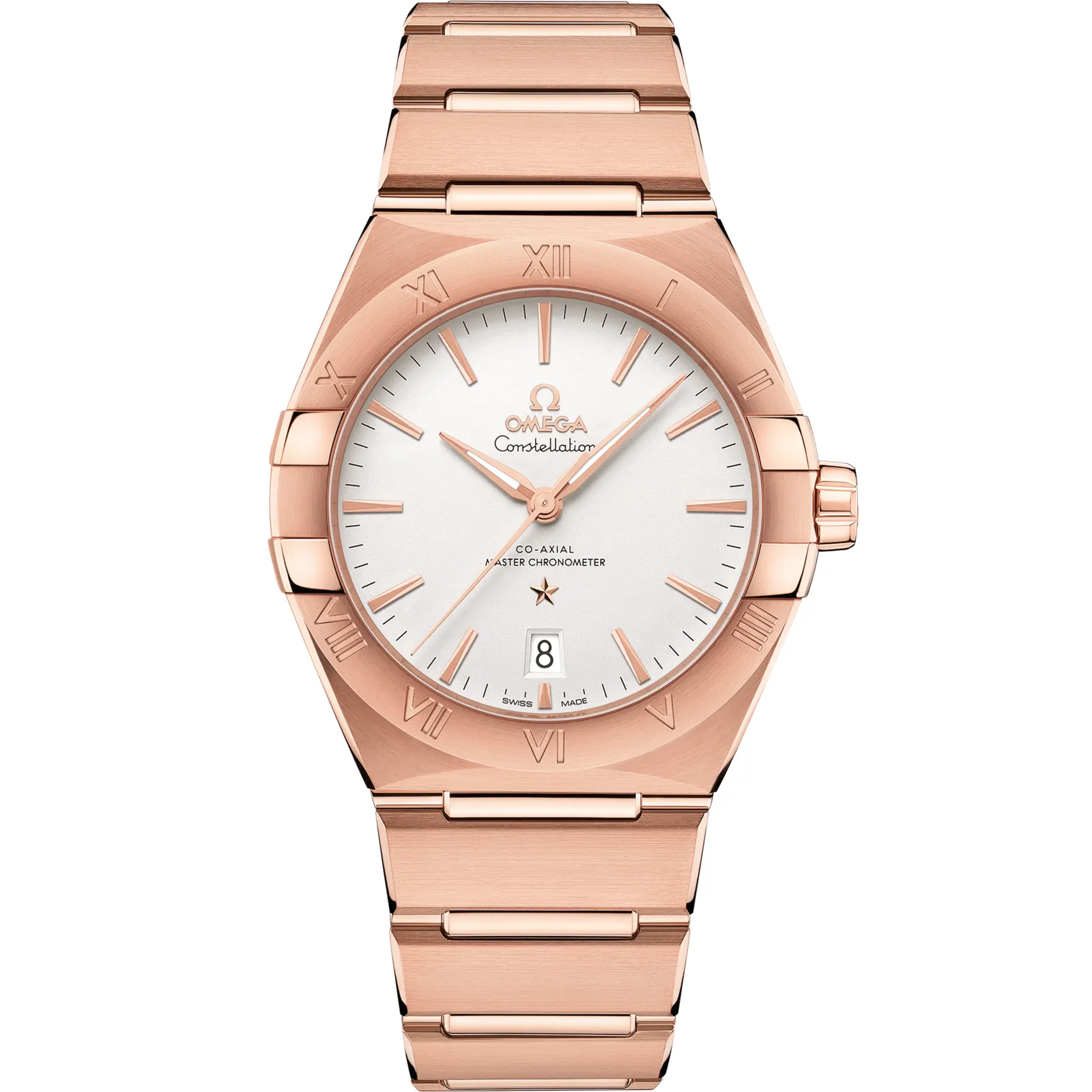 Omega Constellation Master Chronometer 39 131.50.39.20, reference 131.50.39.20.02.001, silver dial, rose gold case