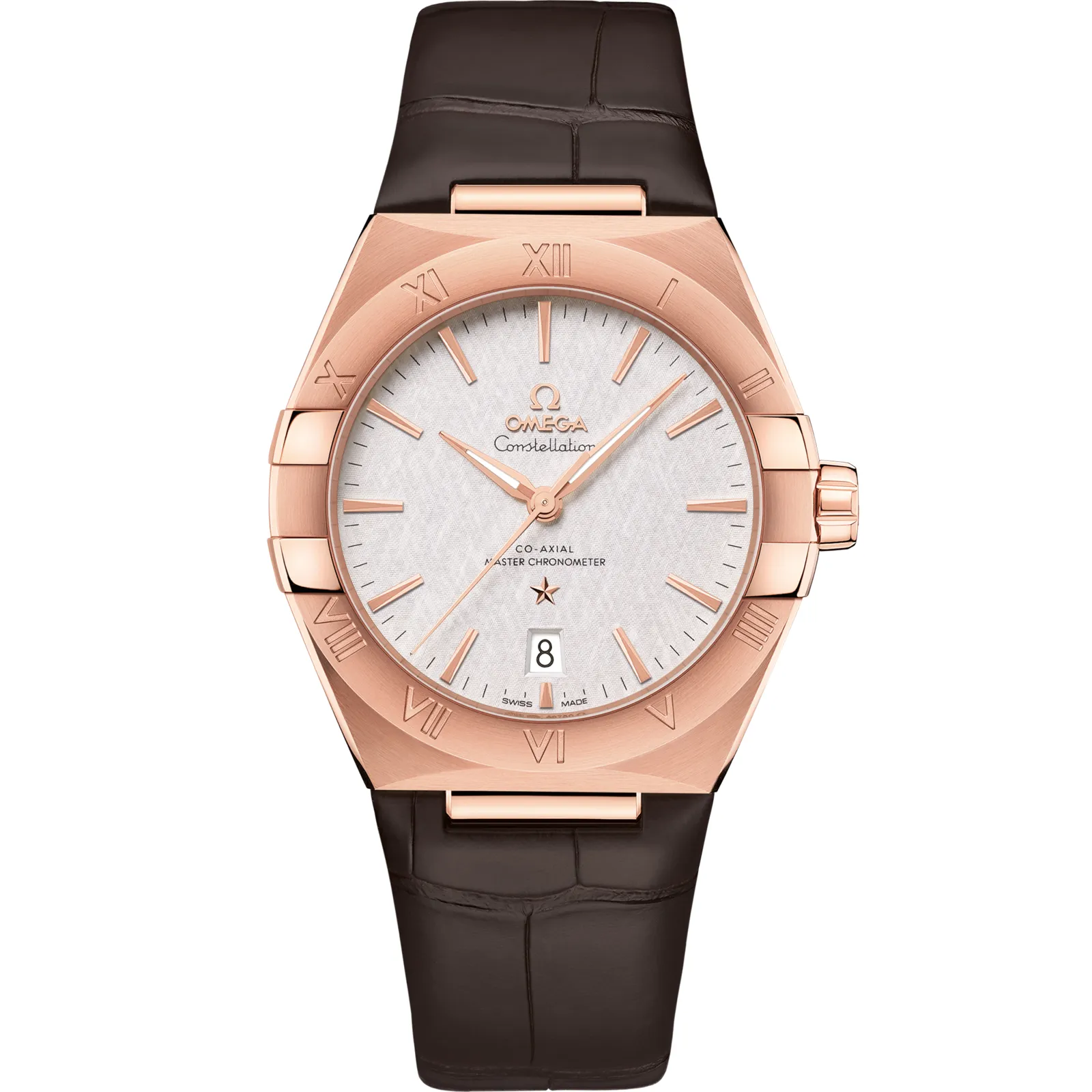Omega Constellation Master Chronometer 39 131.53.39.20, reference 131.53.39.20.02.001, silver dial, rose gold case