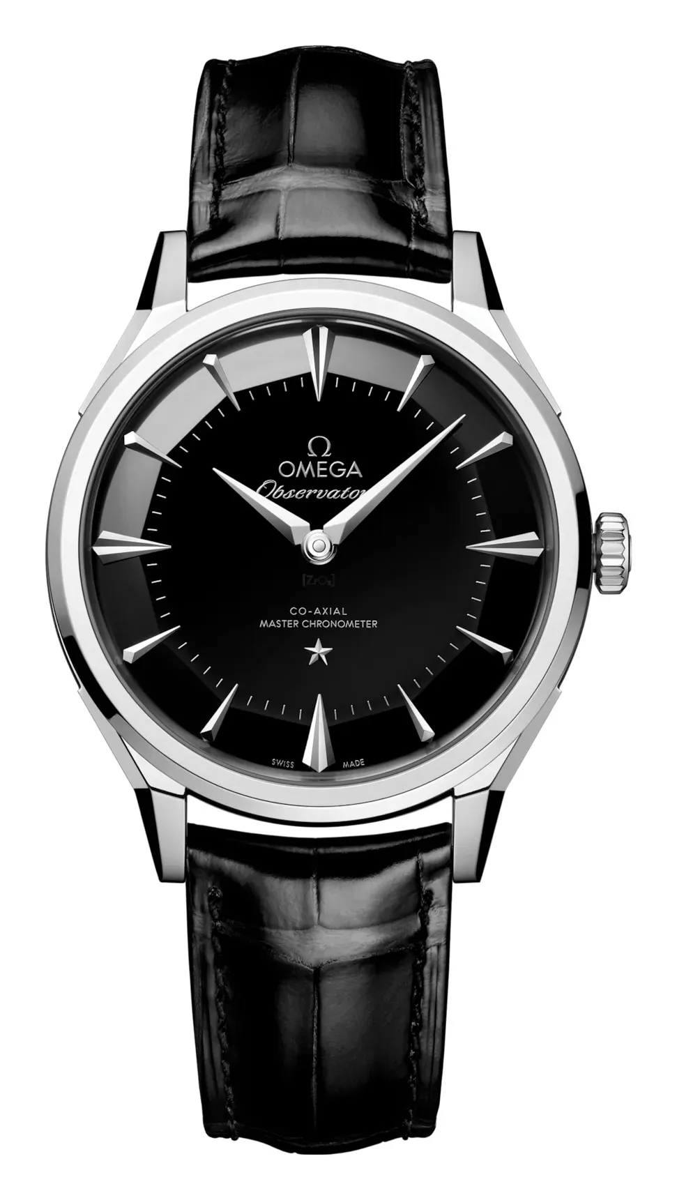 Omega Constellation Observatory 140.13.39.21, reference 140.13.39.21.01.001, black dial, stainless steel case