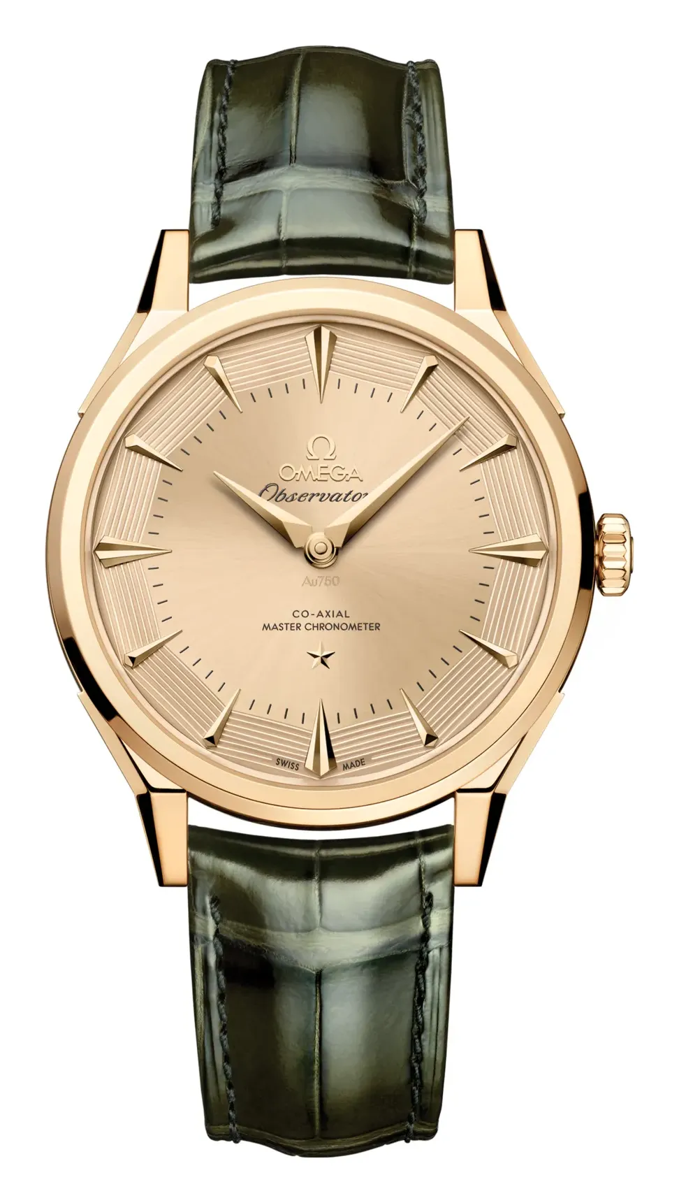 Omega Constellation Observatory 140.53.39.21, reference 140.53.39.21.99.001, yellow dial, yellow gold case