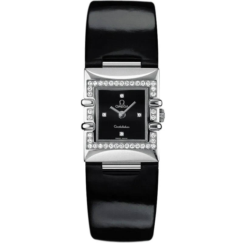 Omega Constellation Quadra Quartz 19.3 Stainless 1835.46.51, reference 1835.46.51, black dial, stainless steel case