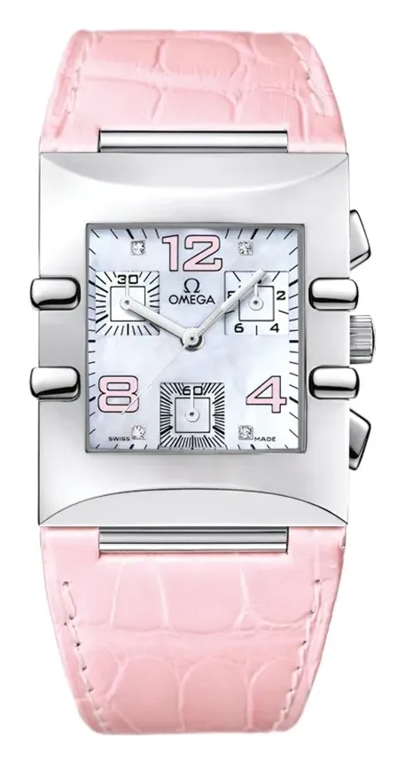 Omega Constellation Quadra Quartz 28 Chronograph 1841.70.34, reference 1841.70.34, white dial, stainless steel case