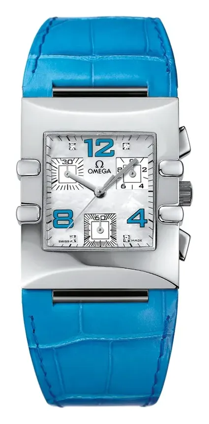 Omega Constellation Quadra Quartz 28 Chronograph 1841.76.61, reference 1841.76.61, white dial, stainless steel case