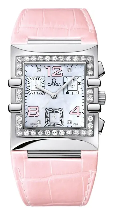 Omega Constellation Quadra Quartz 28 Chronograph 1847.70.34, reference 1847.70.34, white dial, stainless steel case