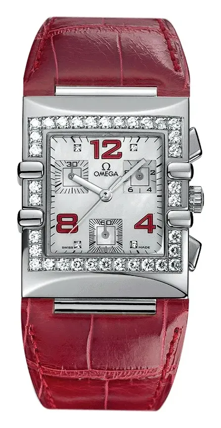Omega Constellation Quadra Quartz 28 Chronograph 1847.73.31, reference 1847.73.31, white dial, stainless steel case