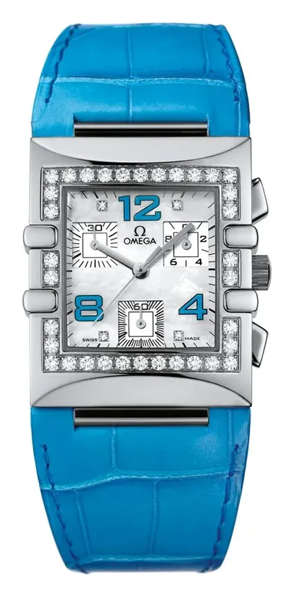 Omega Constellation Quadra Quartz 28 Chronograph 1847.76.61, reference 1847.76.61, white dial, stainless steel case