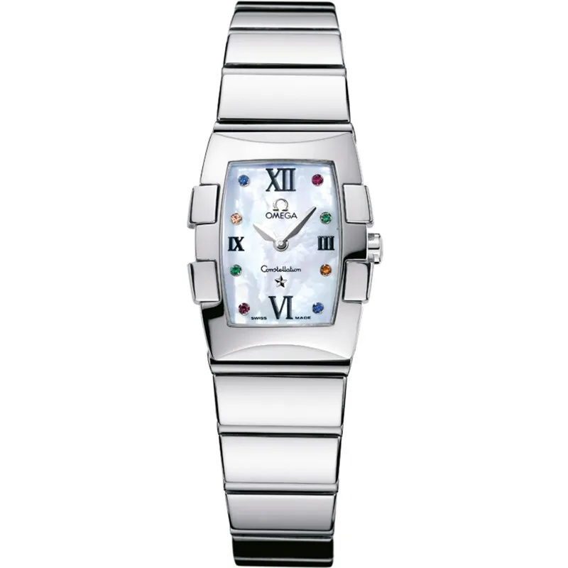 Omega Constellation Quadrella Quartz 19.3 1584.79.00, reference 1584.79.00, white dial, stainless steel case