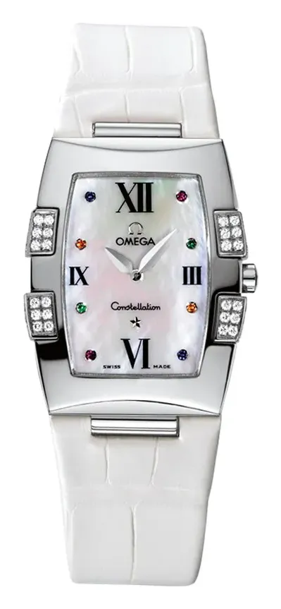 Omega Constellation Quadrella Quartz 25 1886.79.36, reference 1886.79.36, white dial, stainless steel case