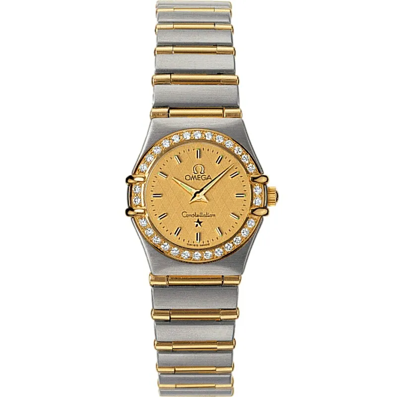 Omega Constellation Quartz 22.5 1267.10.00, reference 1267.10.00, yellow dial, stainless steel and yellow gold case