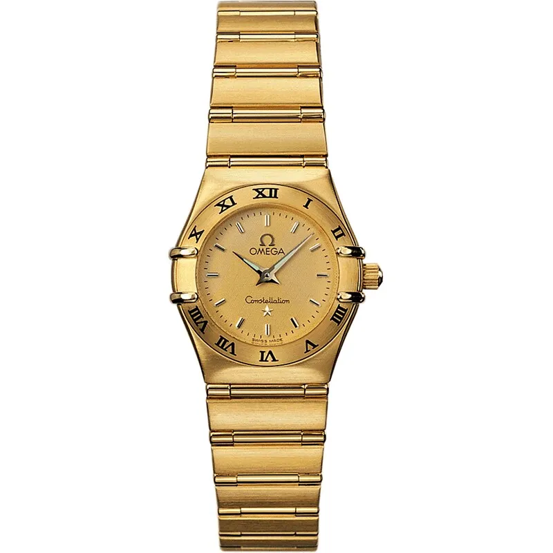 Omega Constellation Quartz 22.5 '95 1162.10.00, reference 1162.10.00, yellow dial, yellow gold case