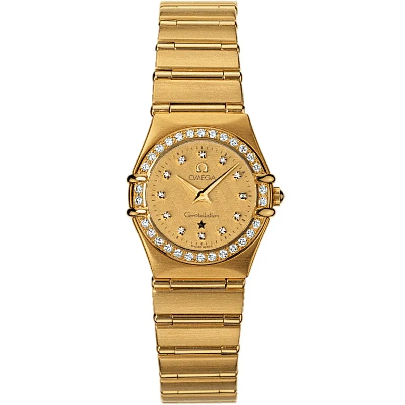 Omega Constellation Quartz 22.5 '95 1167.15.00, reference 1167.15.00, yellow dial, yellow gold case