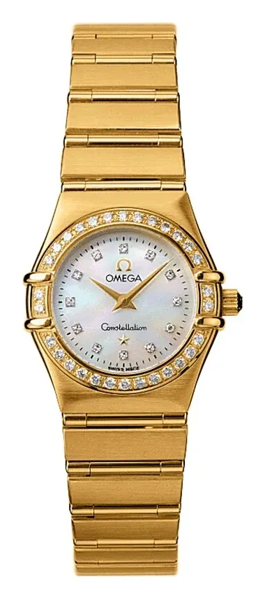 Omega Constellation Quartz 22.5 '95 1167.75.00, reference 1167.75.00, white dial, yellow gold case