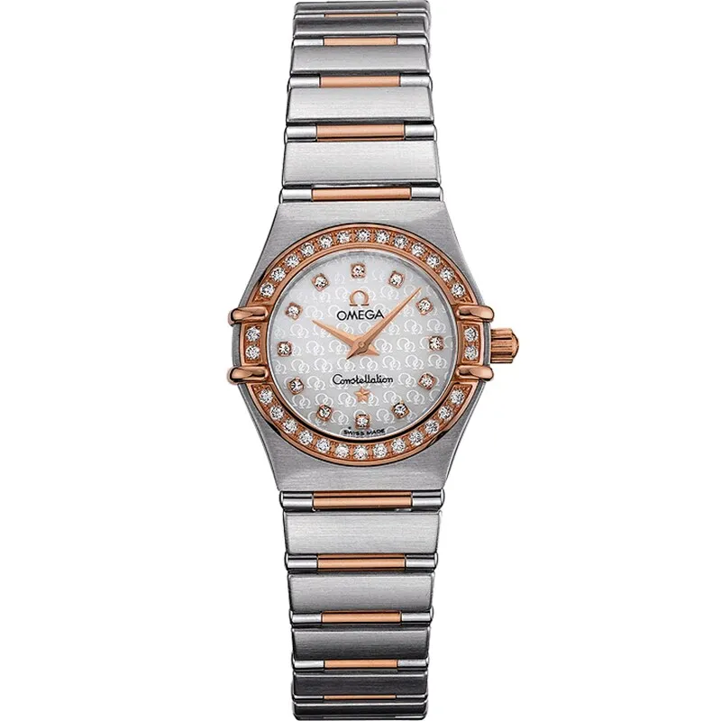 Omega Constellation Quartz 22.5 '95 1360.75.00, reference 1360.75.00, white dial, stainless steel and rose gold case