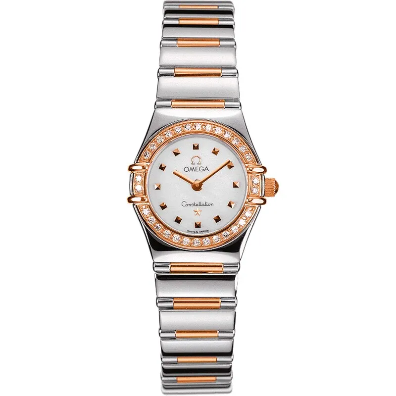 Omega Constellation Quartz 22.5 My Choice 1368.71.00, reference 1368.71.00, white dial, stainless steel and rose gold case