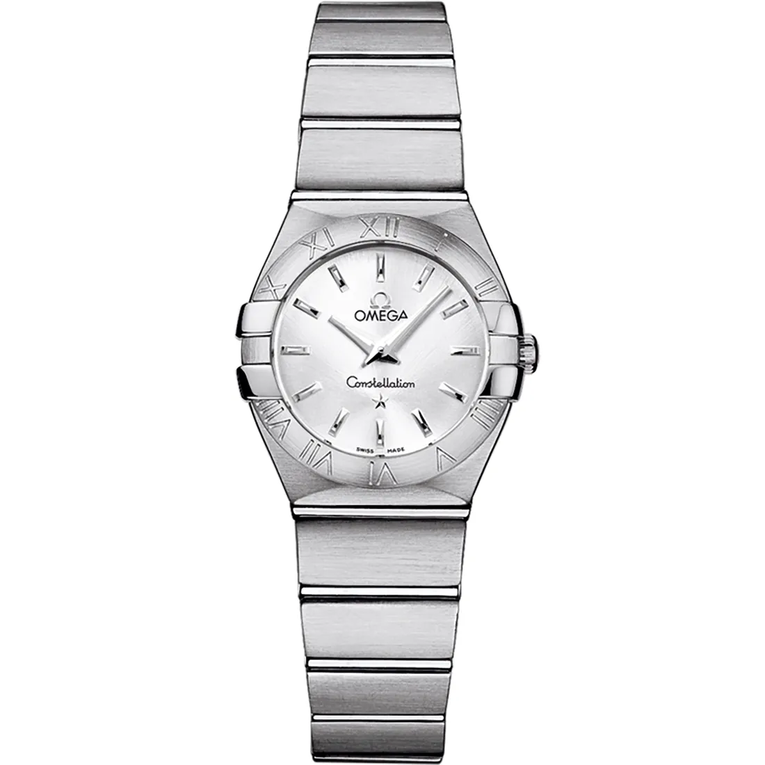 Omega Constellation Quartz 24 Brushed 123.10.24.60, reference 123.10.24.60.02.001, silver dial, stainless steel case