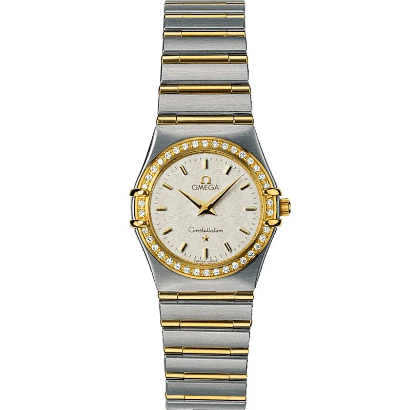 Omega Constellation Quartz 25.5 1277.30.00, reference 1277.30.00, white dial, stainless steel and yellow gold case