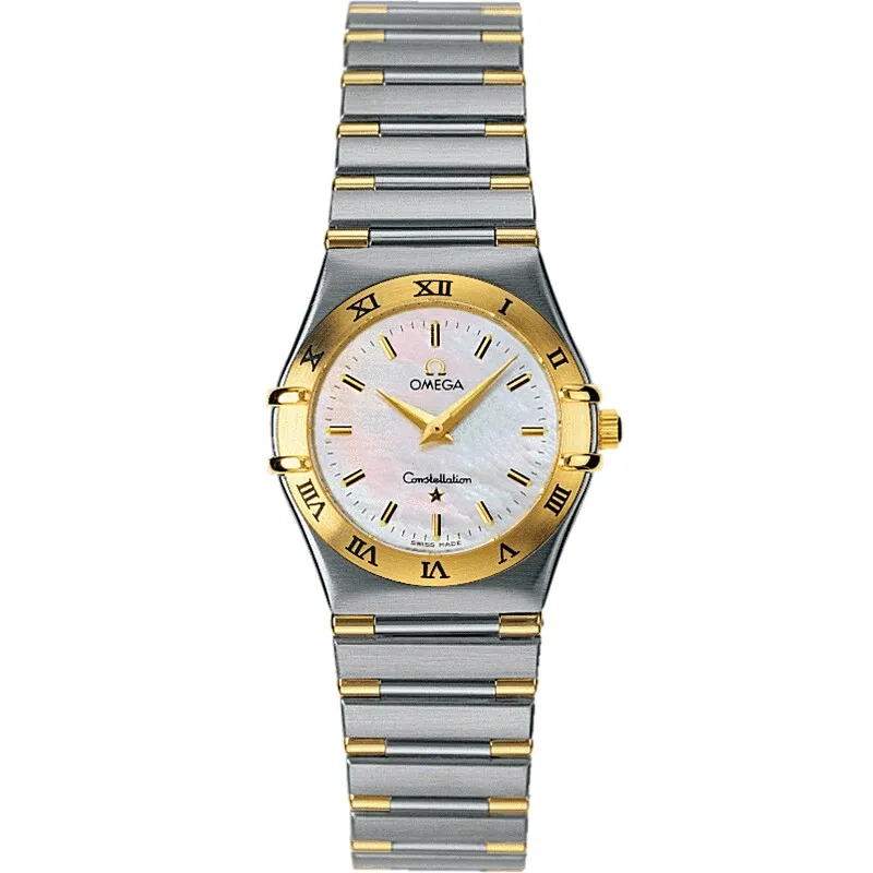 Omega Constellation Quartz 25.5 1372.70.00, reference 1372.70.00, white dial, stainless steel and yellow gold case