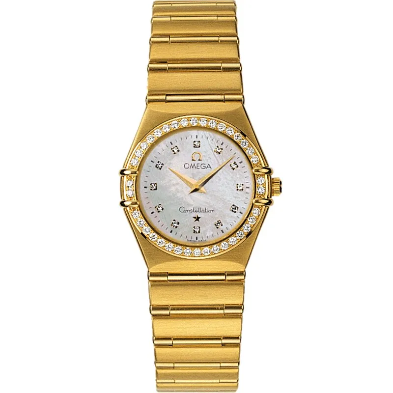 Omega Constellation Quartz 25.5 '95 1177.75.00, reference 1177.75.00, white dial, yellow gold case