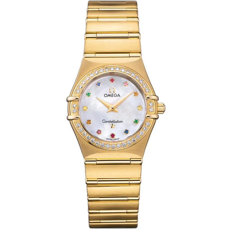 Omega Constellation Quartz 25.5 '95 1177.79.00, reference 1177.79.00, white dial, yellow gold case