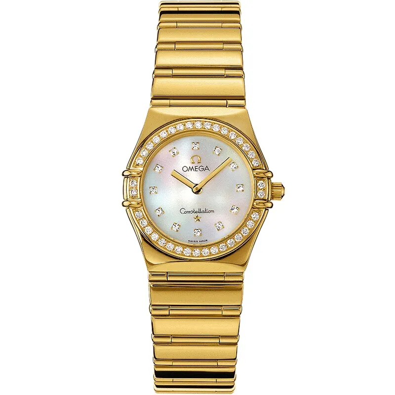 Omega Constellation Quartz 25.5 My Choice 1154.75.00, reference 1154.75.00, white dial, yellow gold case