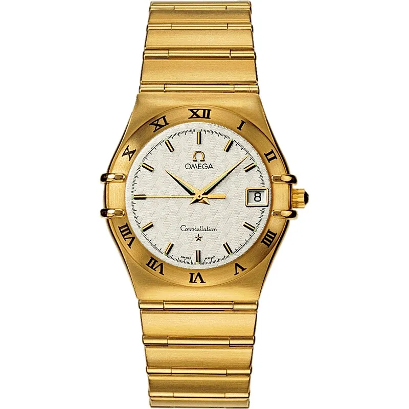 Omega Constellation Quartz 33.5 '95 1112.30.00, reference 1112.30.00, silver dial, yellow gold case