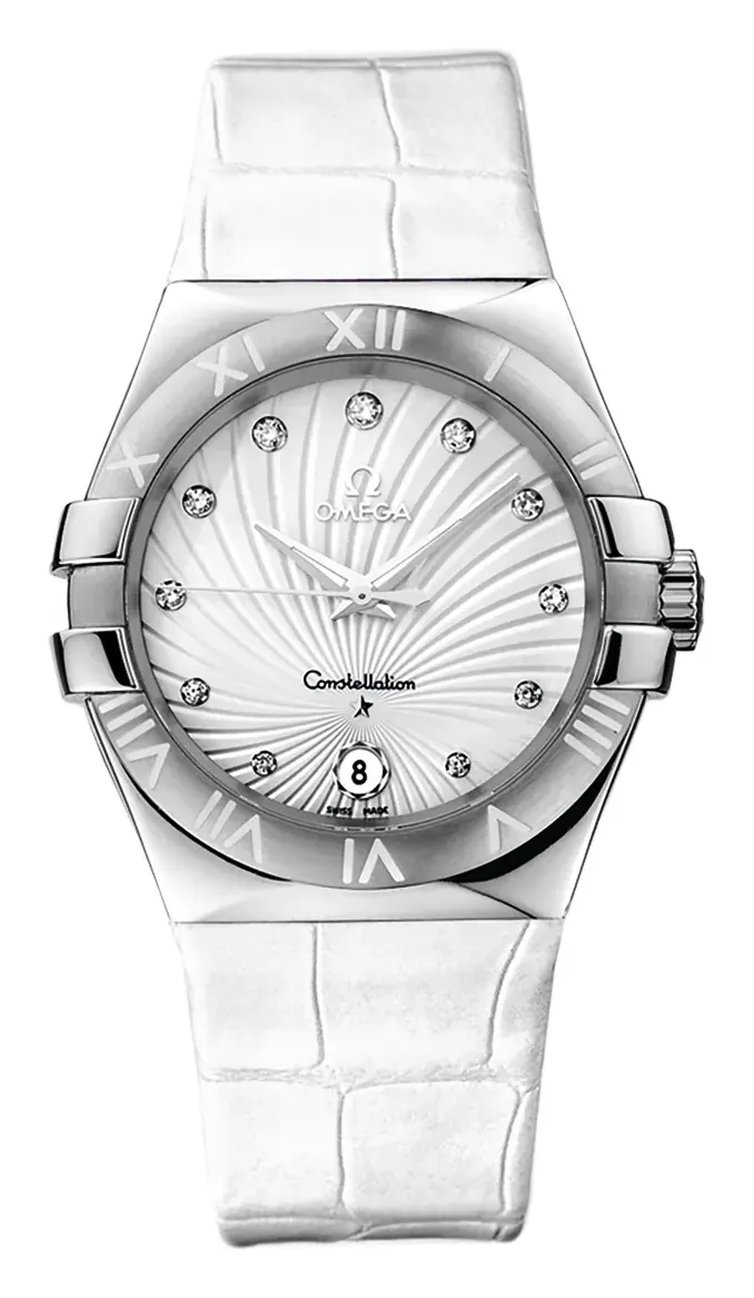 Omega Constellation Quartz 35 123.13.35.60, reference 123.13.35.60.52.001, white dial, stainless steel case