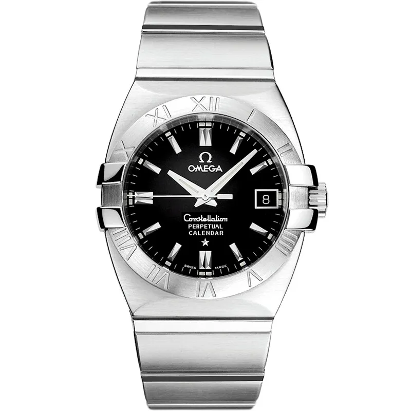 Omega Constellation Quartz 35 Perpetual Calendar, reference 1511.51.00, black dial, stainless steel case