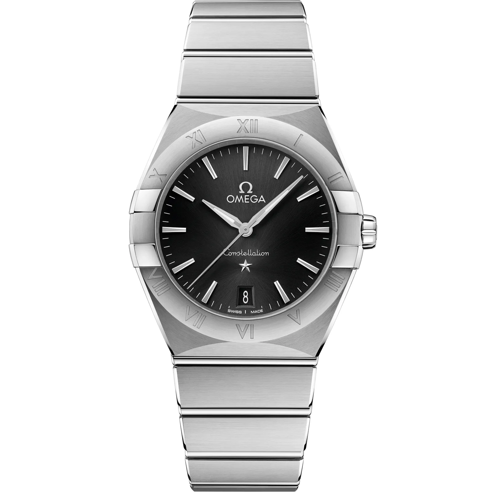 Omega Constellation Quartz 36 131.10.36.60, reference 131.10.36.60.01.001, black dial, stainless steel case