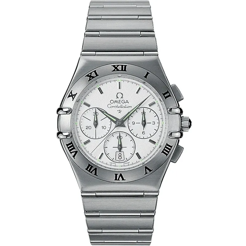 Omega Constellation Quartz 39 Chronograph 1542.30.00, reference 1542.30.00, silver dial, stainless steel case