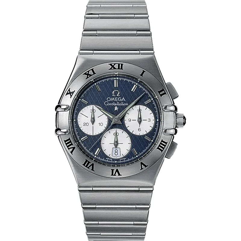 Omega Constellation Quartz 39 Chronograph 1542.40.00, reference 1542.40.00, grey dial, stainless steel case