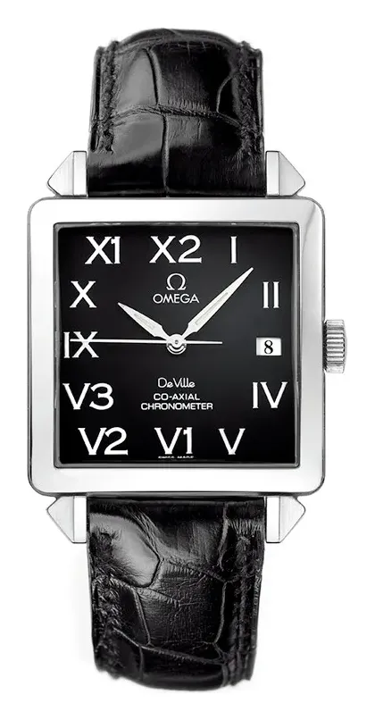 Omega De Ville Byzantium Co-Axial 33.4 Co-Axial 7801.50.31, reference 7801.50.31, black dial, stainless steel case