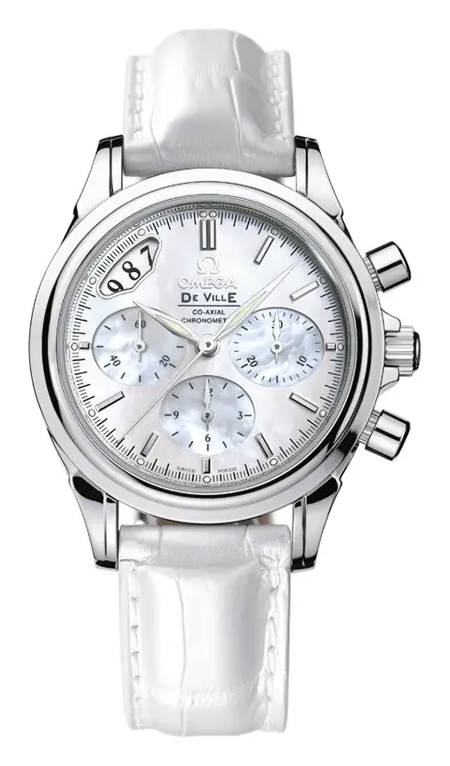 Omega De Ville Co-Axial 35 Chronograph 4878.70.36, reference 4878.70.36, white dial, stainless steel case