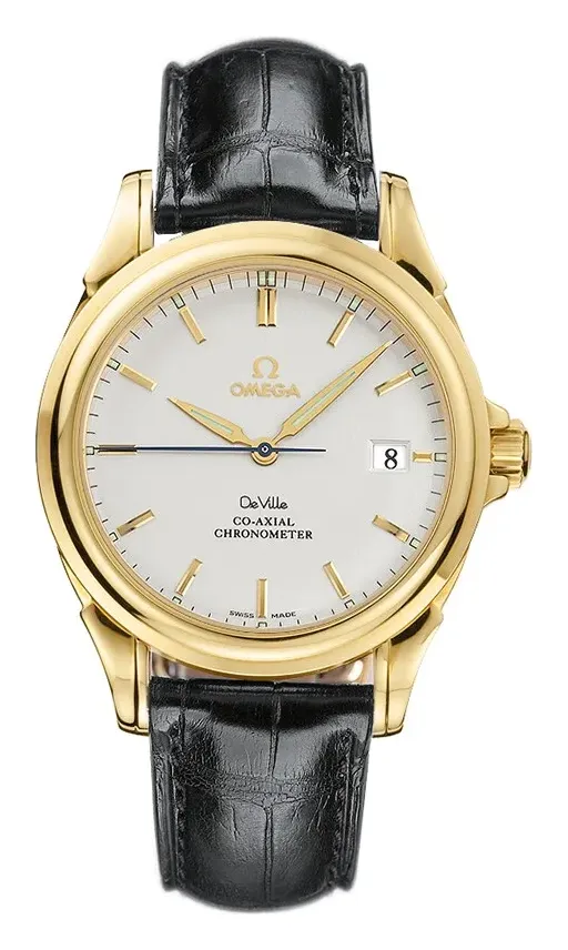 Omega De Ville Co-Axial 37.5 4631.31.31, reference 4631.31.31, white dial, yellow gold case