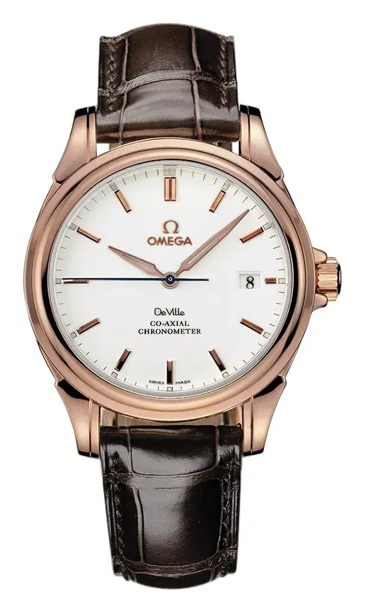 Omega De Ville Co-Axial 37.5 4654.20.32, reference 4654.20.32, white dial, rose gold case