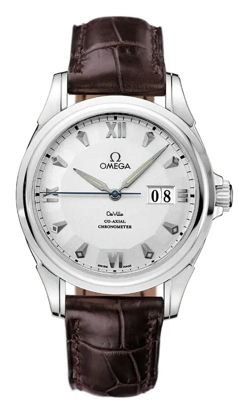 Omega De Ville Co-Axial 38.7 Big Date, reference 4624.30.32, silver dial, white gold case