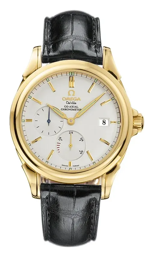 Omega De Ville Co-Axial 38.7 Power Reserve 4632.31.31, reference 4632.31.31, white dial, yellow gold case