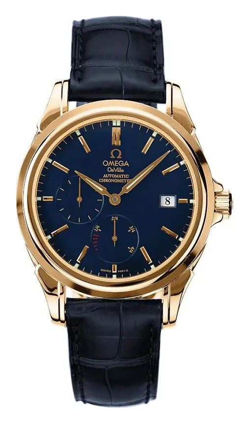 Omega De Ville Co-Axial 38.7 Power Reserve 4632.80.33, reference 4632.80.33, blue dial, yellow gold case
