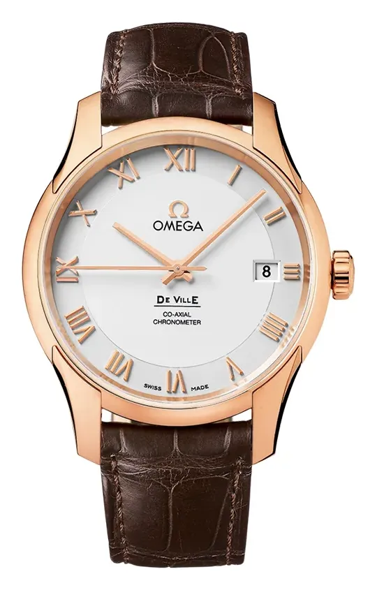 Omega De Ville Co-Axial 41 431.53.41.21, reference 431.53.41.21.02.001, silver dial, rose gold case