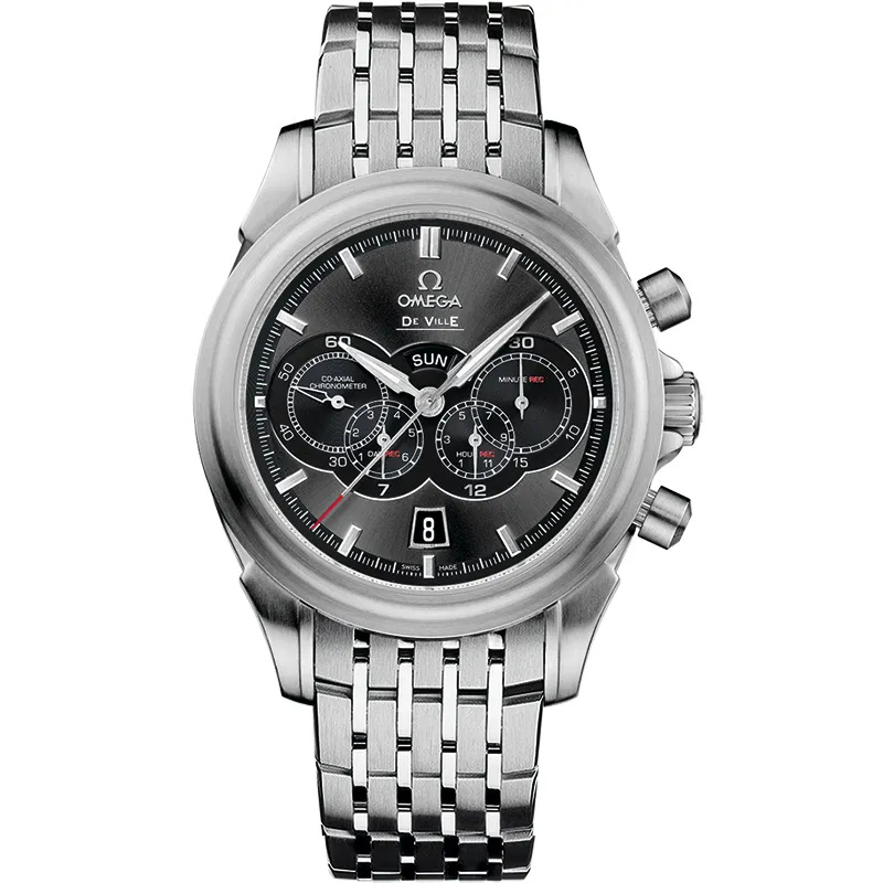 Omega De Ville Co-Axial 41 Chronograph 4 Counters 422.10.41.52, reference 422.10.41.52.06.001, grey dial, stainless steel case