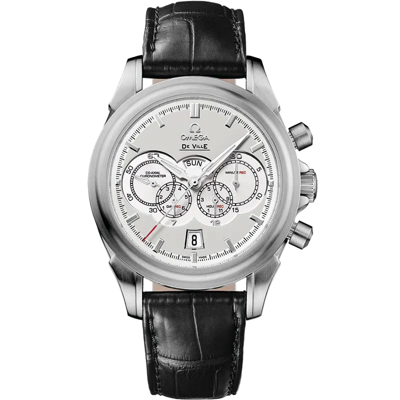 Omega De Ville Co-Axial 41 Chronograph 4 Counters 422.53.41.52, reference 422.53.41.52.09.001, white dial, white gold case