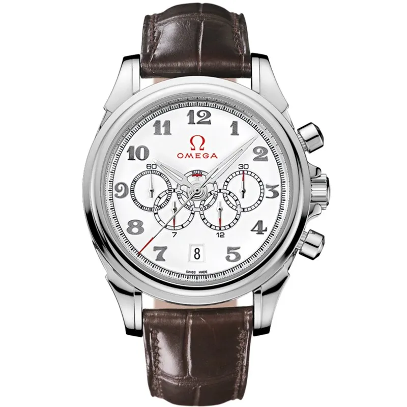 Omega De Ville Co-Axial 41 Chronograph 422.13.41.52, reference 422.13.41.52.04.001, white dial, stainless steel case