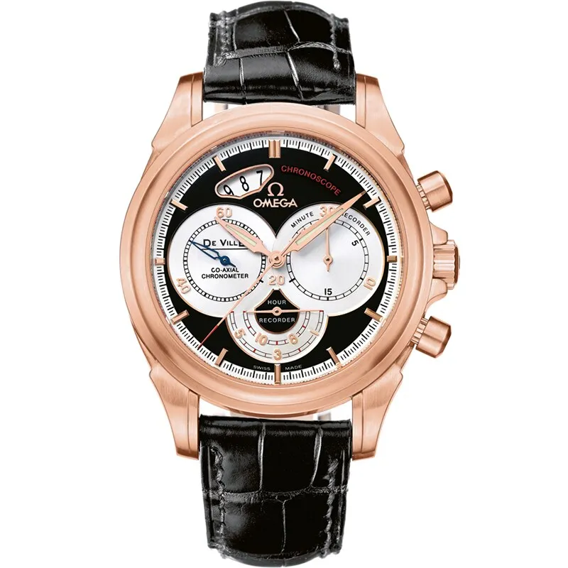 Omega De Ville Co-Axial 41 Chronoscope 4656.50.31, reference 4656.50.31, black dial, rose gold case
