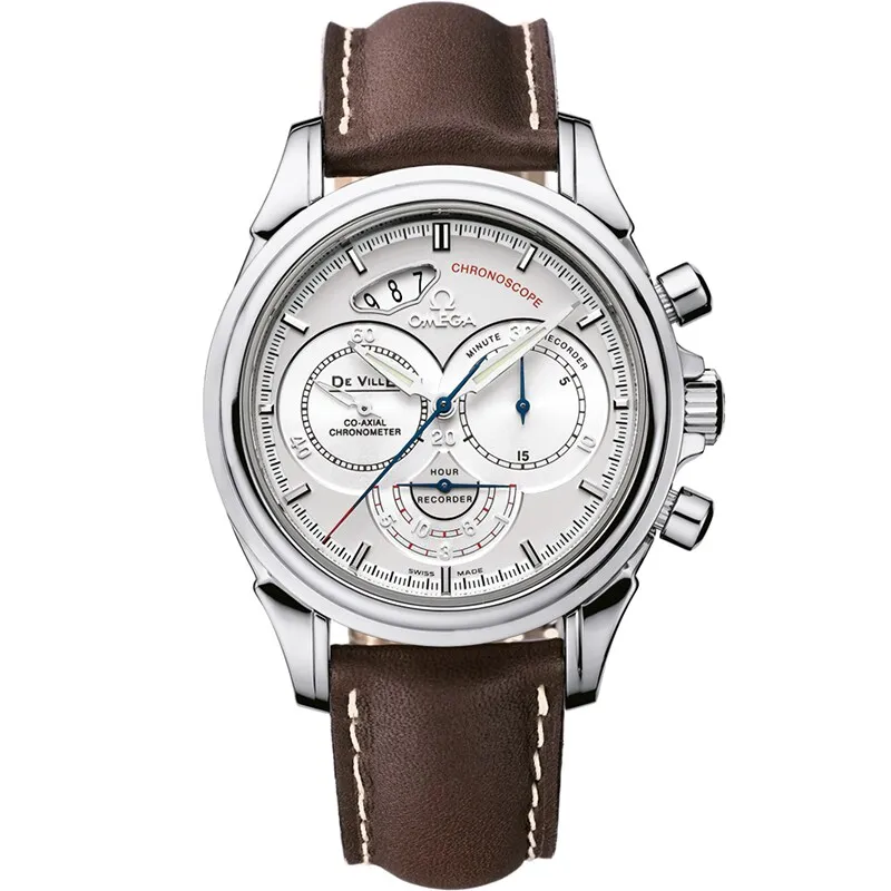 Omega De Ville Co-Axial 41 Chronoscope 4850.30.37, reference 4850.30.37, silver dial, stainless steel case