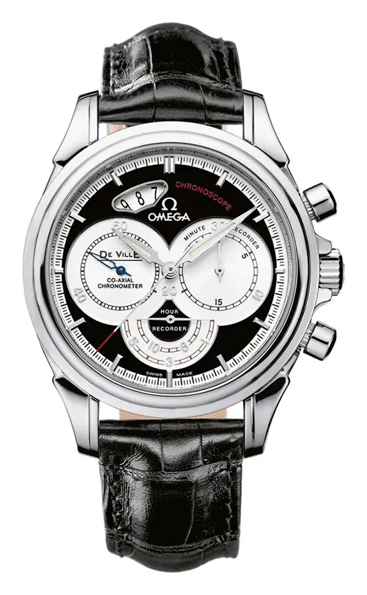 Omega De Ville Co-Axial 41 Chronoscope 4850.50.31, reference 4850.50.31, black dial, stainless steel case
