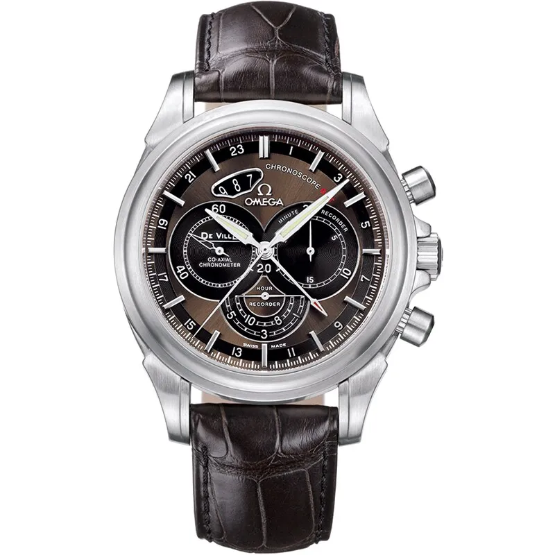 Omega De Ville Co-Axial 44 Chronoscope GMT 422.13.44.52, reference 422.13.44.52.13.001, black dial, stainless steel case