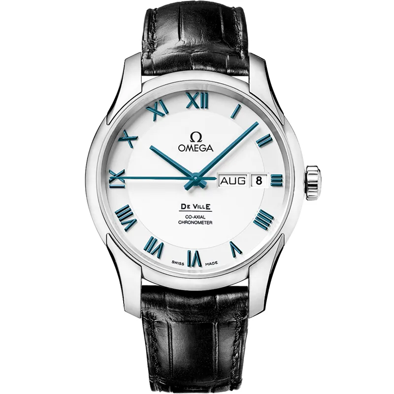 Omega De Ville Co-Axial Annual Calendar 431.93.41.22, reference 431.93.41.22.04.001, white dial, platinum case